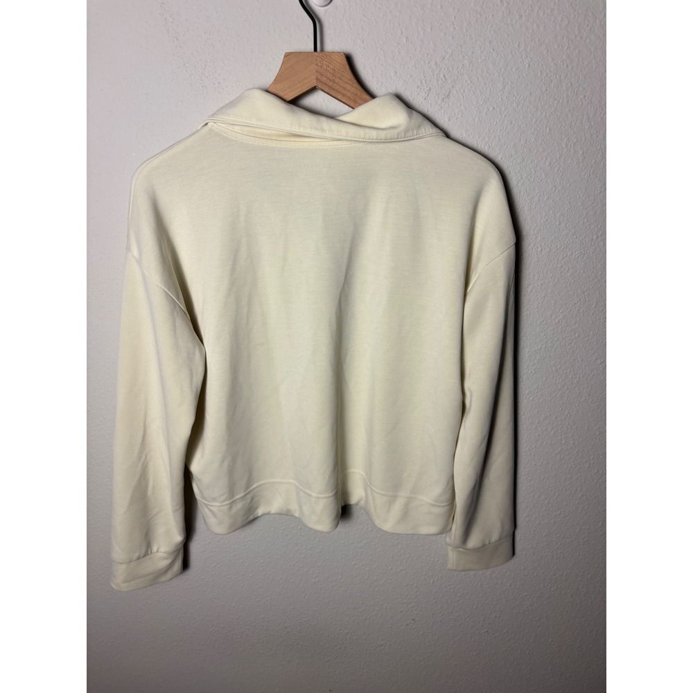 Athleta Seasoft 1/4 Zip Pullover Yellow Sweatshirt 882393-17 Womens Large - Picture 4 of 4